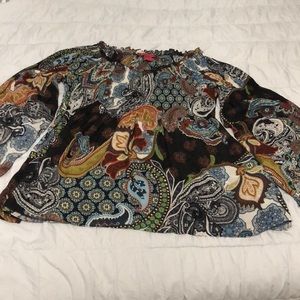 Smocked blouse with vintage vibes size L